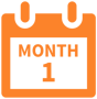 month calendar 1 orange