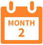 month calendar 2 orange